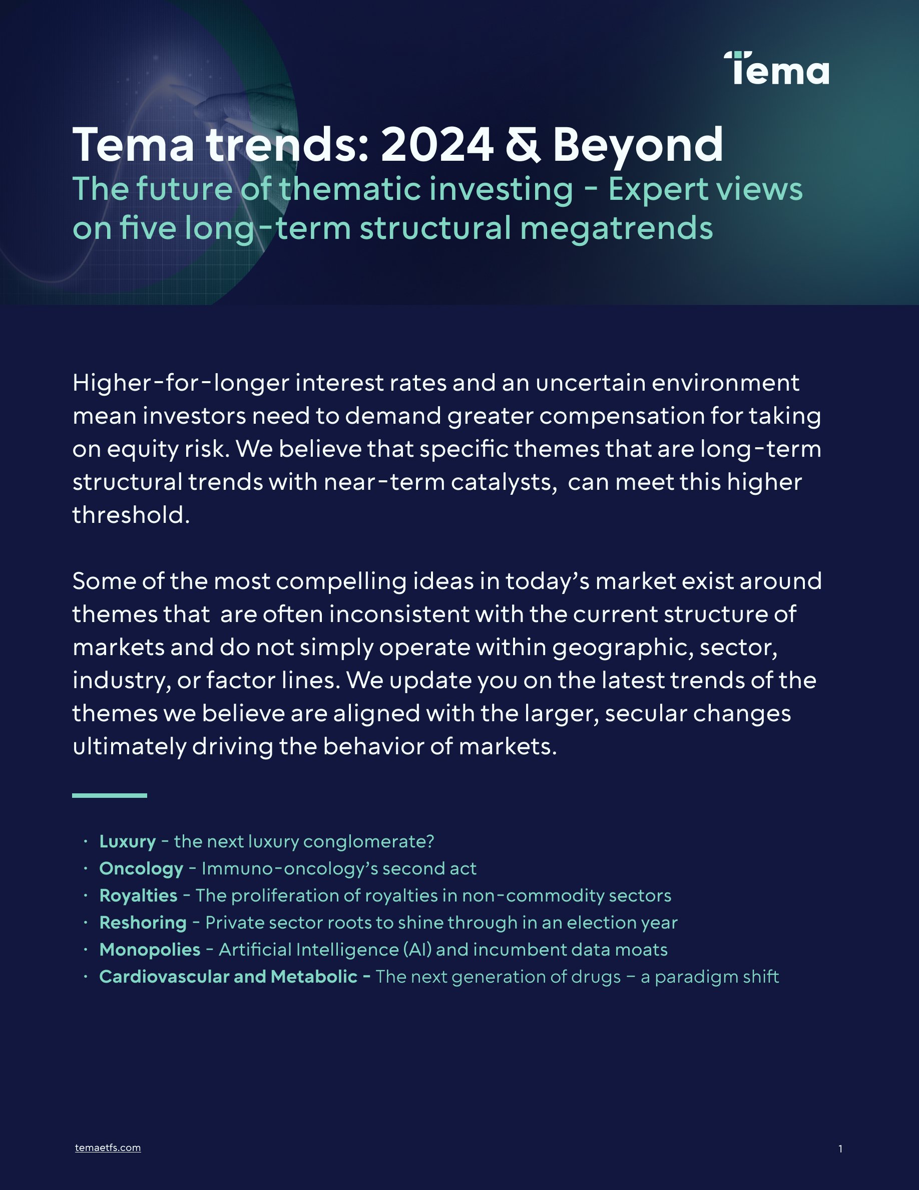 Tema ETFs Insights: 2024 & Beyond: The Future Of Thematic Investing